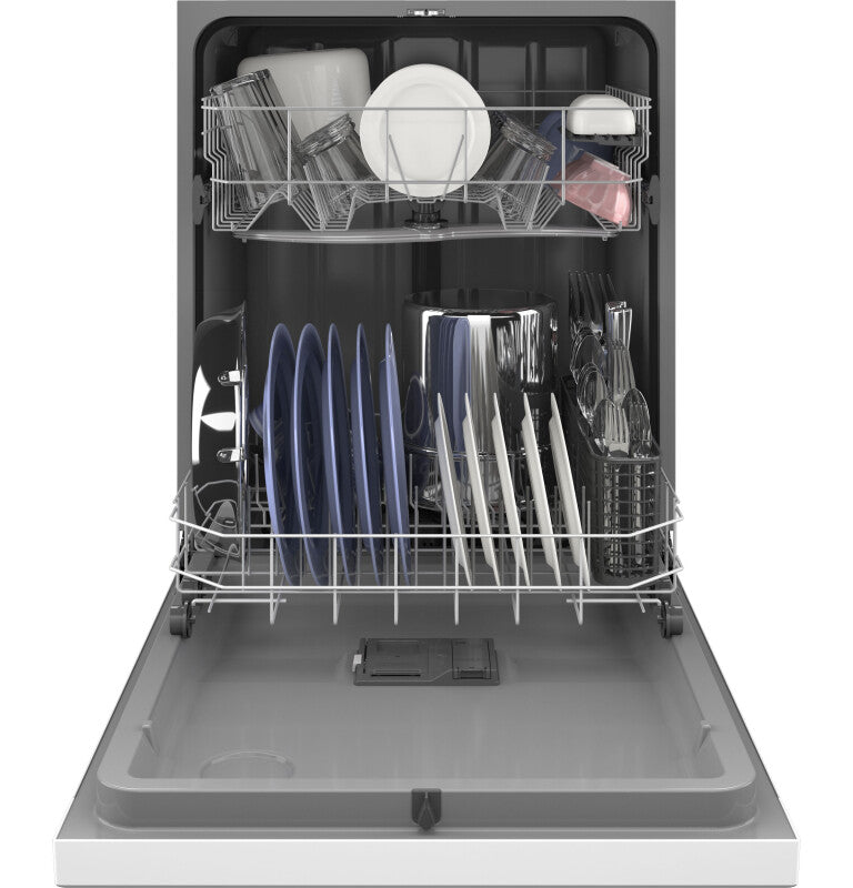 GE Dishwasher with Front Controls (GDF535PGRWW)