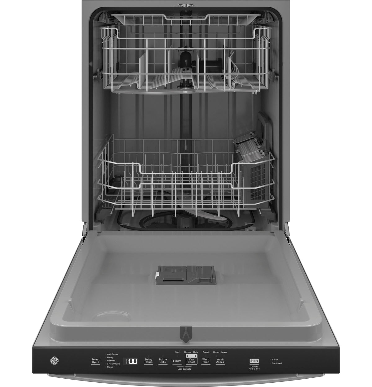 GE Top Control with Plastic Interior Dishwasher with Sanitize Cycle & Dry Boost (GDT630PYRFS)