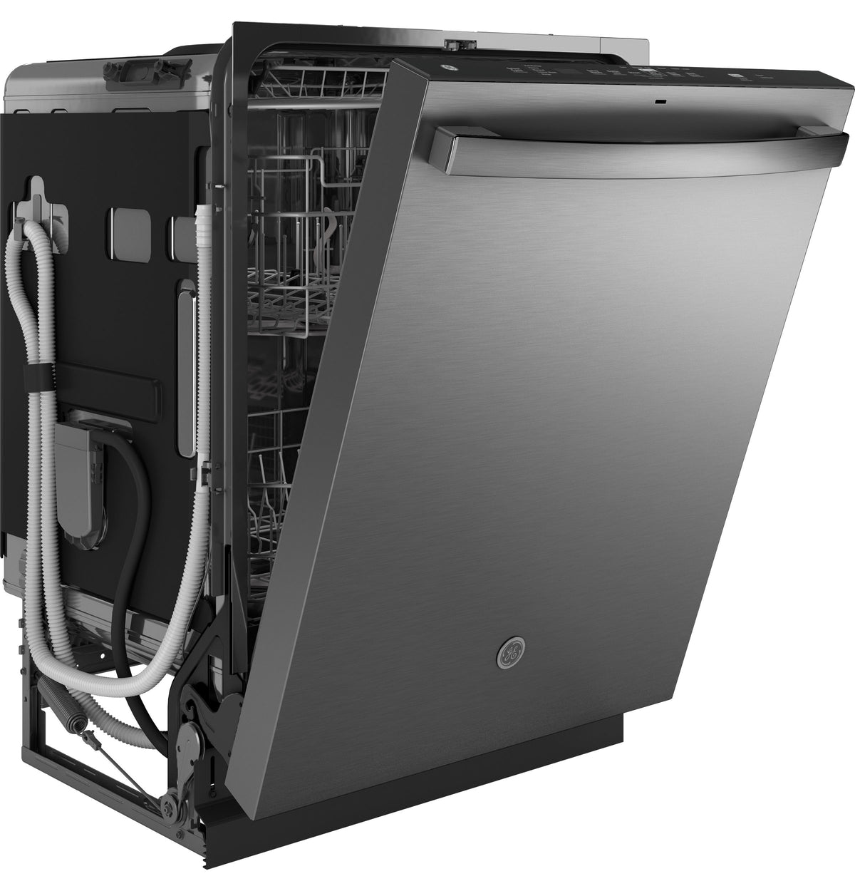 GE Fingerprint Resistant Top Control with Stainless Steel Interior Dishwasher with Sanitize Cycle (GDT650SYVFS)