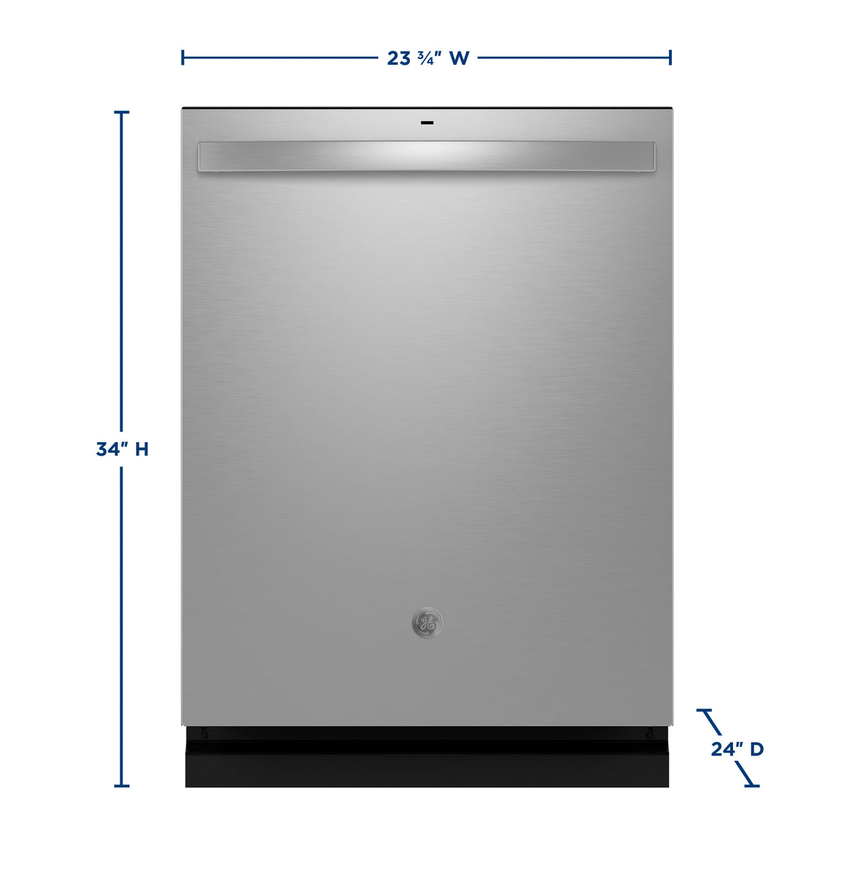 GE Fingerprint Resistant Top Control with Stainless Steel Interior Dishwasher with Sanitize Cycle (GDT650SYVFS)