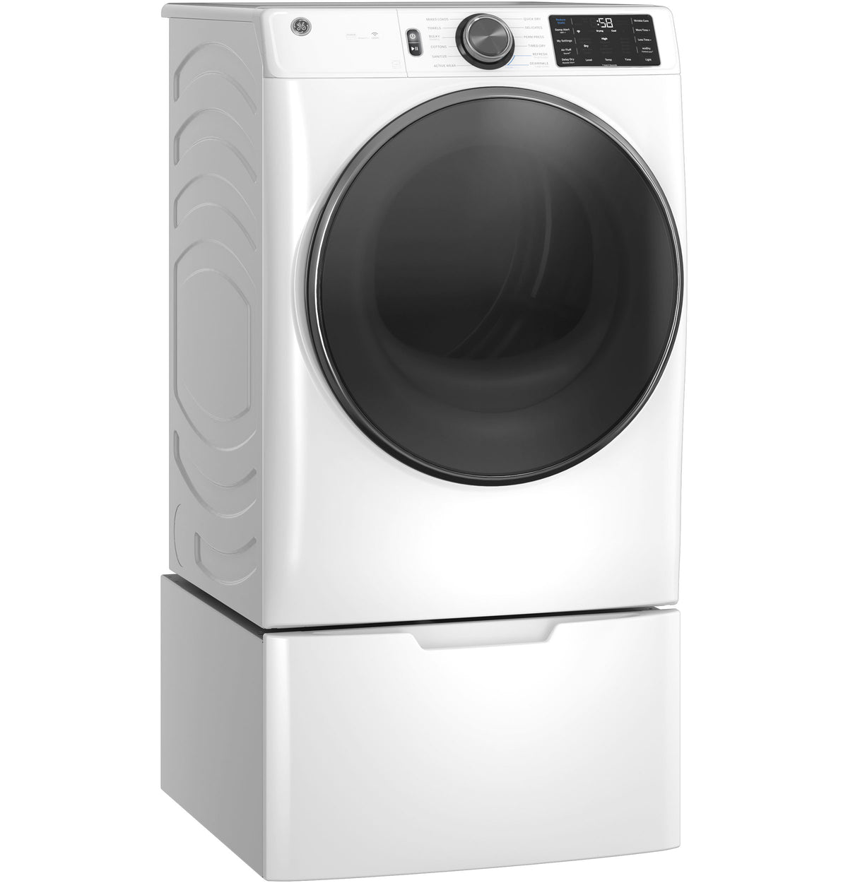 GE 7.8 cu. ft. Capacity Smart Front Load Electric Dryer with Steam and Sanitize Cycle (GFD65ESSVWW)