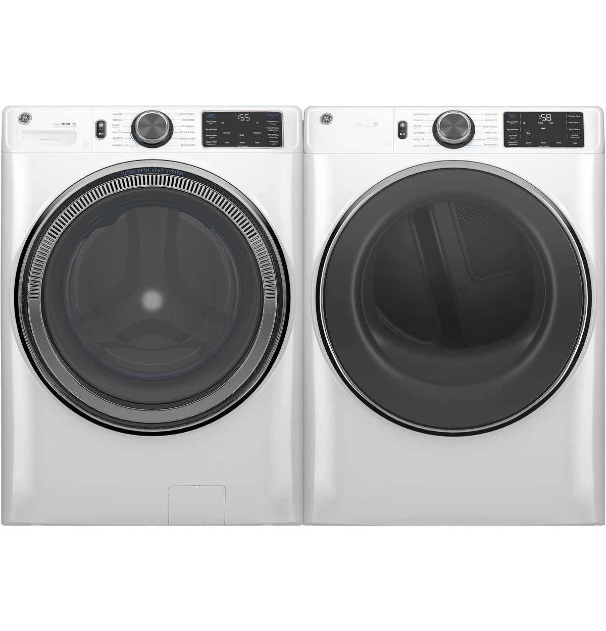 GE 5.0 cu. ft. Capacity Smart Front Load Steam Washer with SmartDispense UltraFresh Vent System with OdorBlock and Steam (GFW655SSVWW)