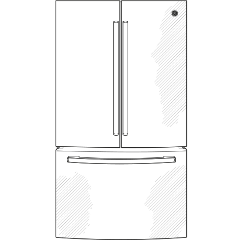 GE 27.0 Cu. Ft. Fingerprint Resistant French-Door Refrigerator (GNE27JYMFS)