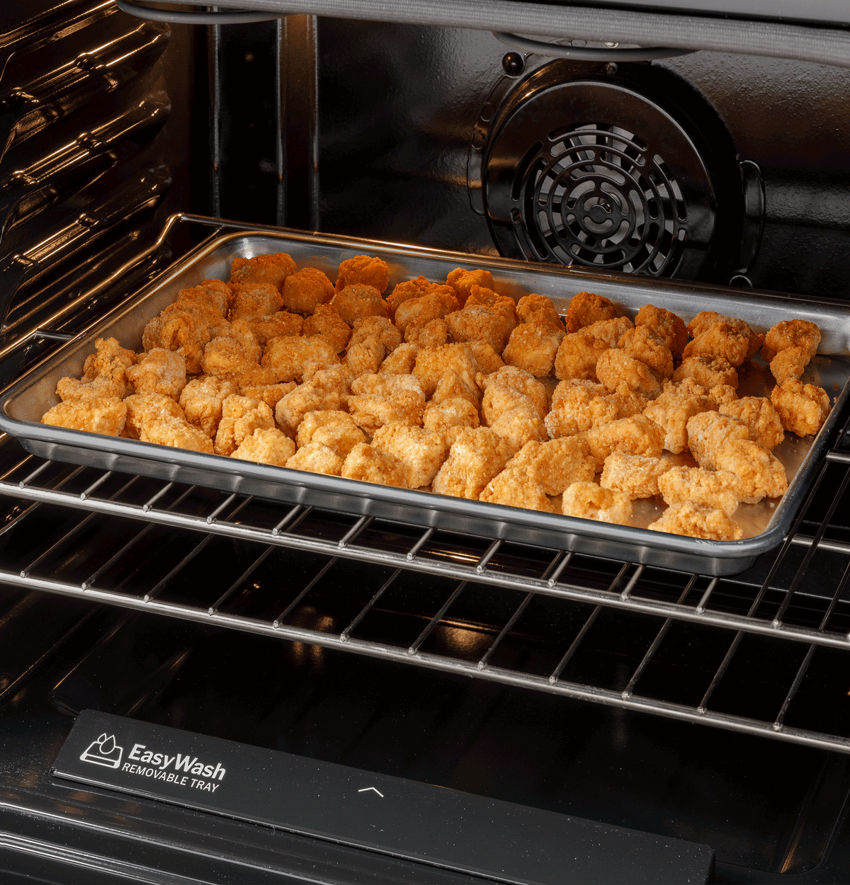 GE 30" Free-Standing Electric Convection Range with No Preheat Air Fry and EasyWash Oven Tray (GRF600AVSS)