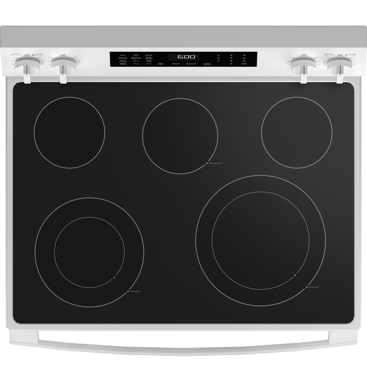GE 30" Free-Standing Electric Convection Range with No Preheat Air Fry and EasyWash Oven Tray (GRF600AVWW)