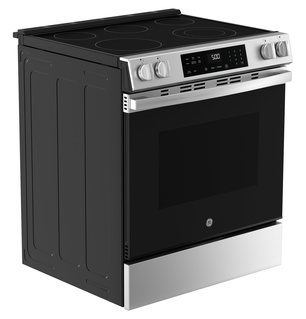 GE 30" Slide-In Electric Range with Crisp Mode (GRS500PVSS)