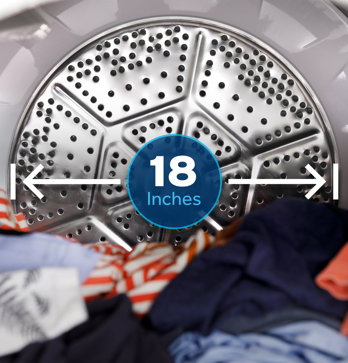 GE 7.2 cu. ft. Capacity Electric Dryer with Up To 120 ft. Venting and Reversible Door (GTD38EASWWS)