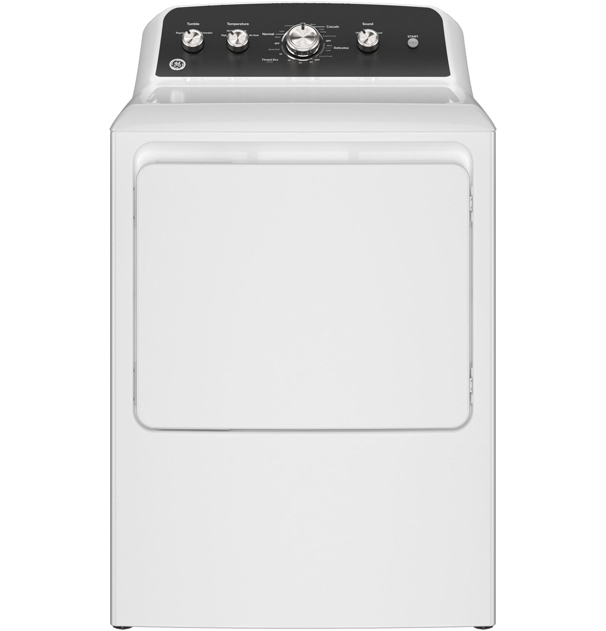 GE 7.2 cu. ft. Capacity Electric Dryer with Up To 120 ft. Venting and Extended Tumble (GTD48EASWWB)