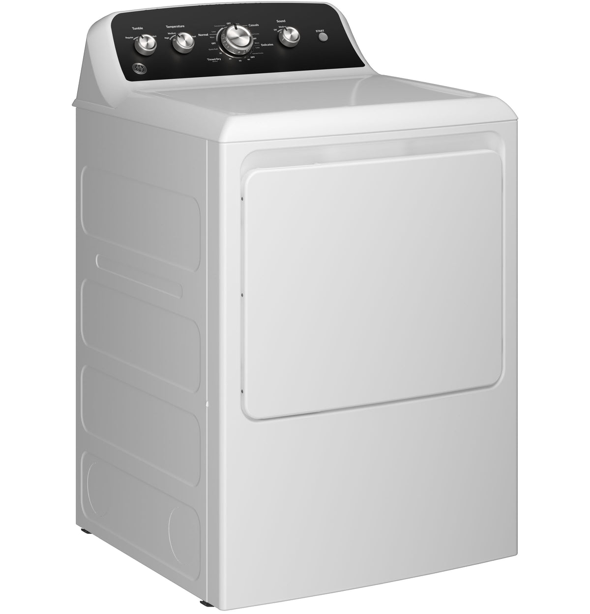 GE 7.2 cu. ft. Capacity Electric Dryer with Up To 120 ft. Venting and Extended Tumble (GTD48EASWWB)