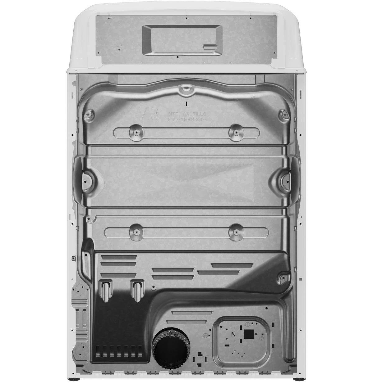GE 7.2 cu. ft. Capacity Electric Dryer with Up To 120 ft. Venting and Extended Tumble (GTD48EASWWB)