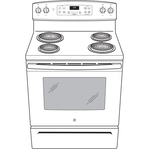 GE 30" Free-Standing Self-Clean Electric Range (JB256DMBB)