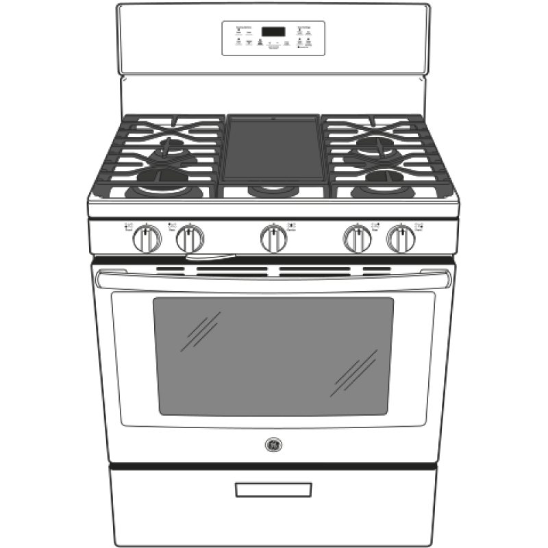 GE 30" Free-Standing Gas Range (JGBS66DEKWW)