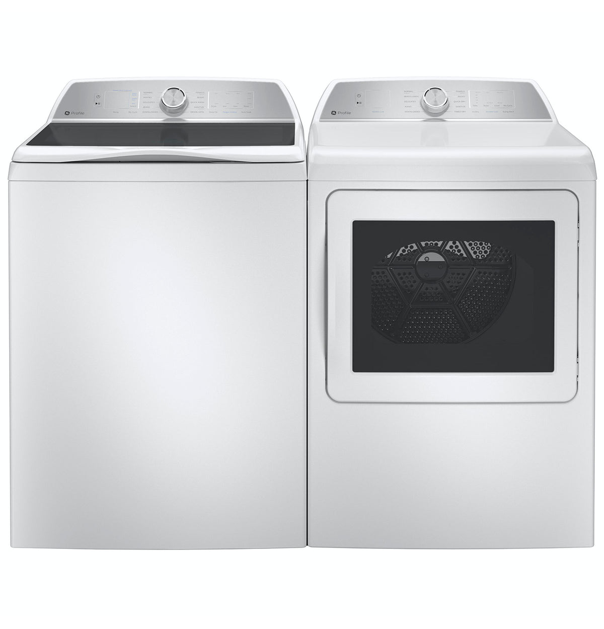 GE Profile 7.4 cu. ft. Capacity aluminized alloy drum Electric Dryer with Sanitize Cycle and Sensor Dry (PTD60EBSRWS)