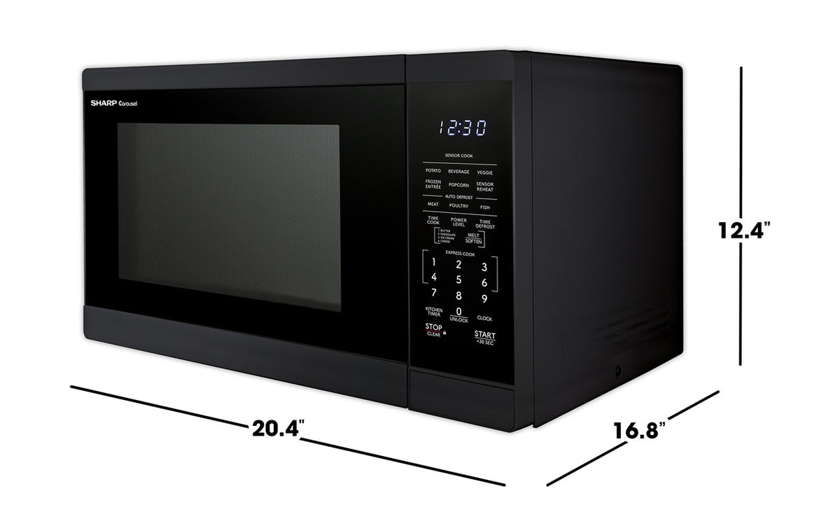 Sharp 1.4 Cu. Ft. 1100w Black Countertop Microwave Oven (SMC1461KB)