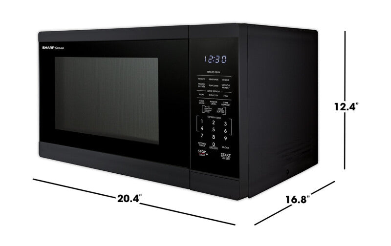 Sharp 1.4 Cu. Ft. 1100w Black Countertop Microwave Oven (SMC1461KB)