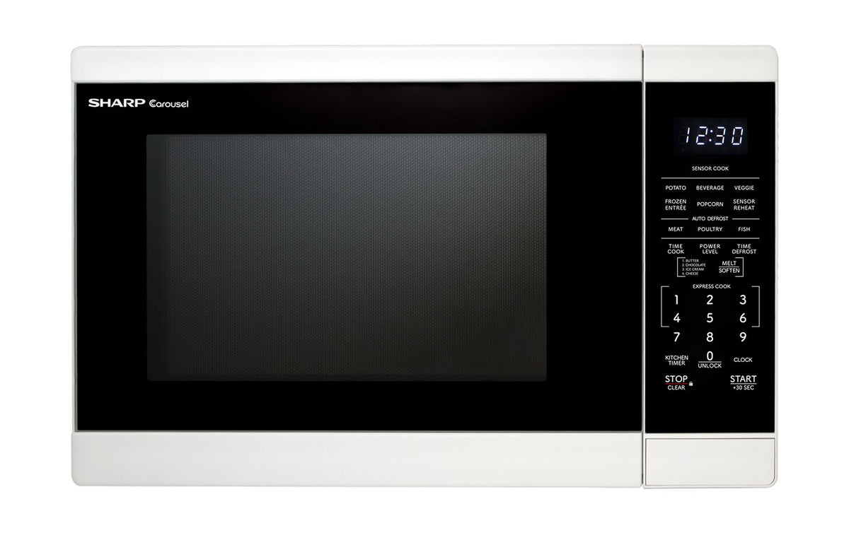 Sharp 1.4 Cu. Ft. 1100w White Countertop Microwave Oven (SMC1461KW)