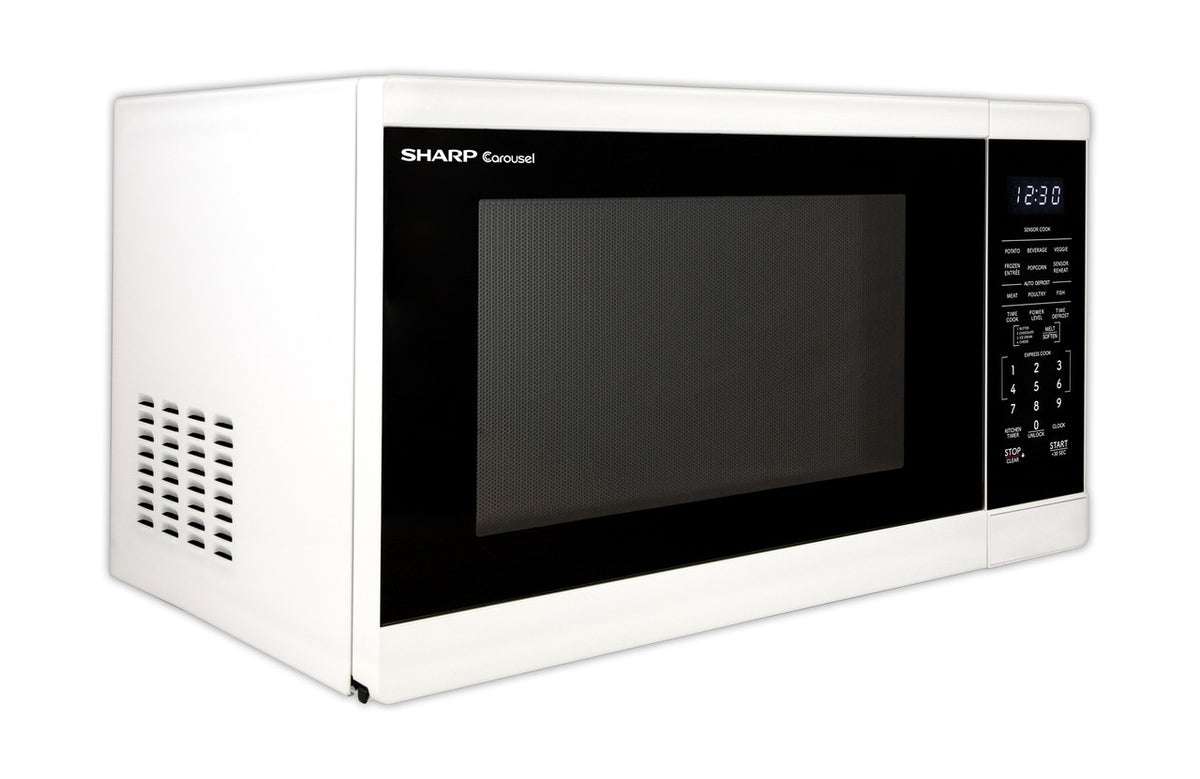 Sharp 1.4 Cu. Ft. 1100w White Countertop Microwave Oven (SMC1461KW)