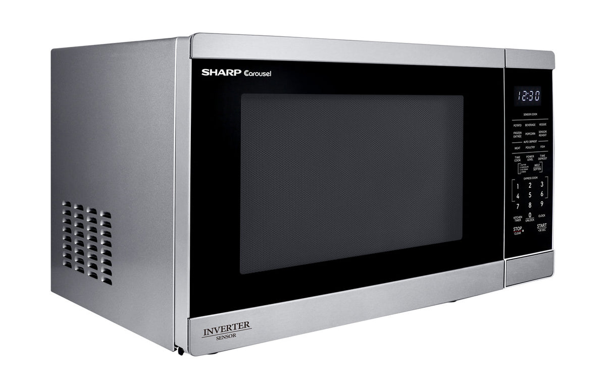Sharp 1.4 Cu. Ft. 1100w Stainless Steel Countertop Microwave Oven With Inverter Technology (SMC1464KS)