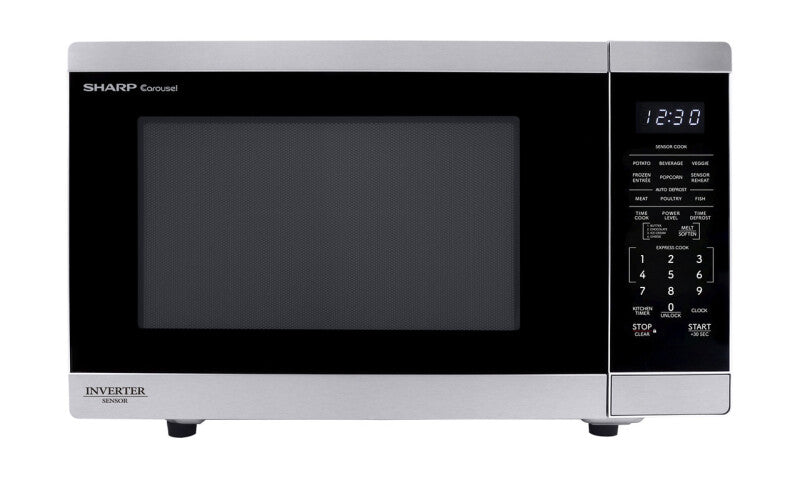 Sharp 1.4 Cu. Ft. 1100w Stainless Steel Countertop Microwave Oven With Inverter Technology (SMC1464KS)