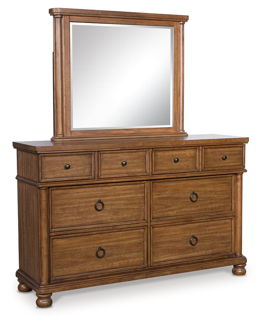 Rowlenstown Brown Dresser & Mirror