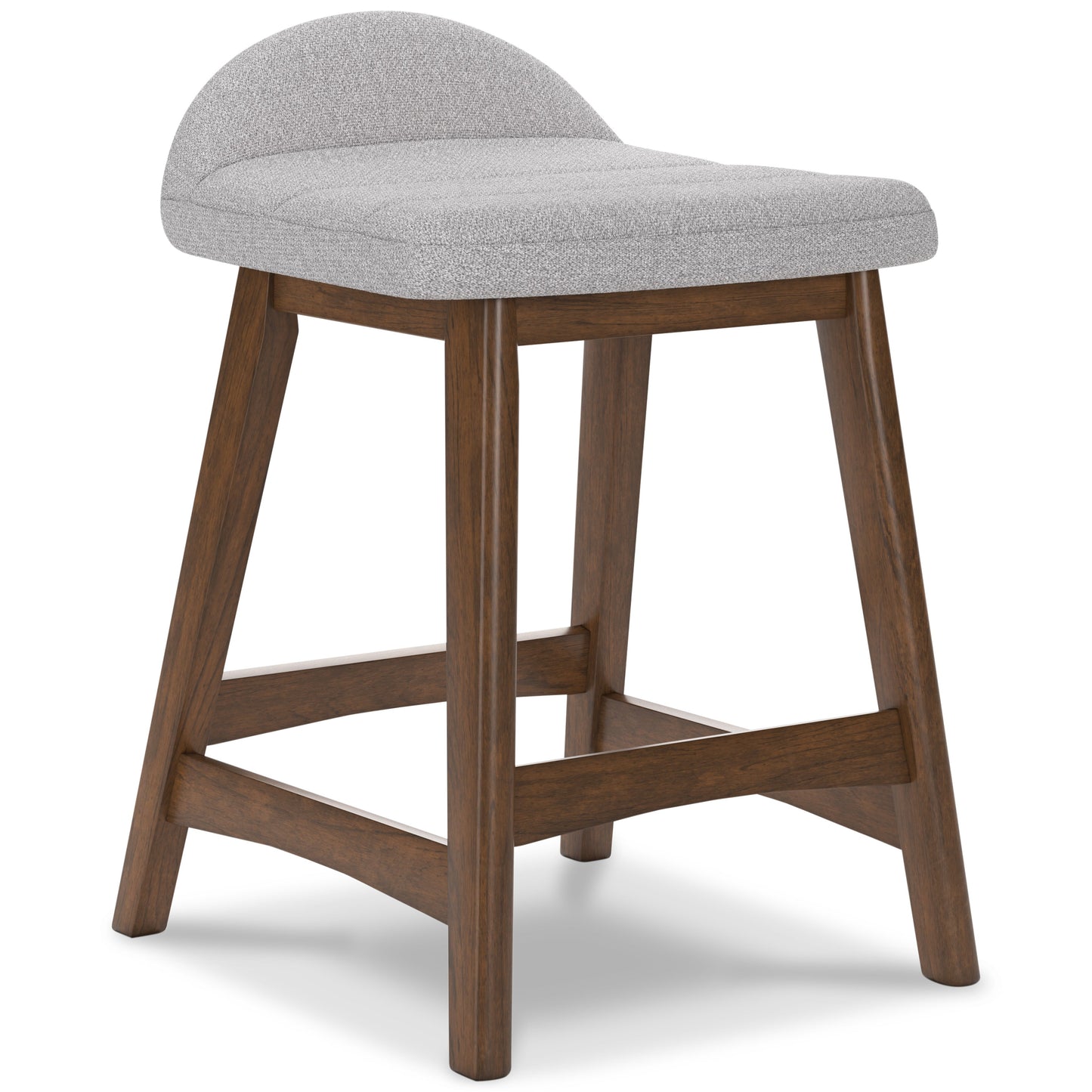Lyncott white upholstered barstool