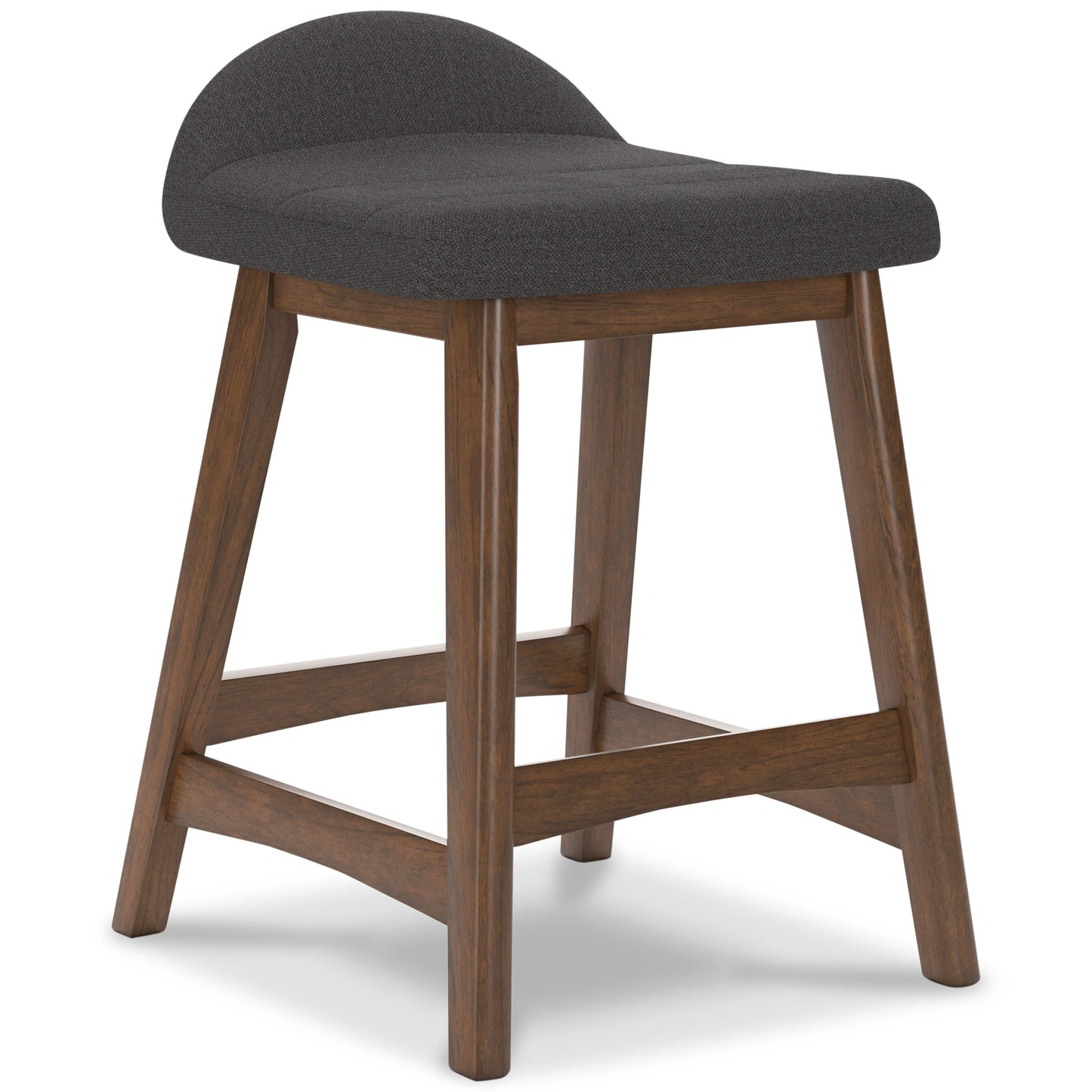 Lyncott black upholstered barstool