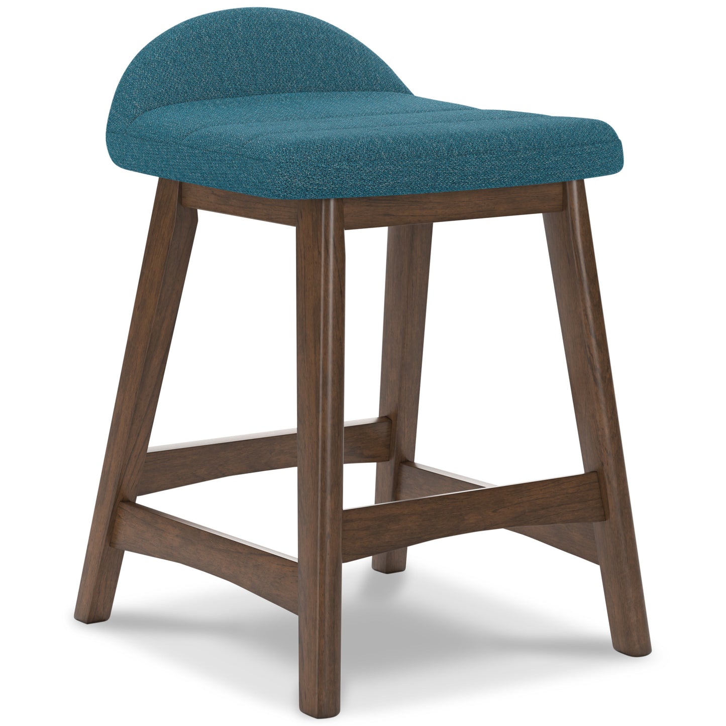 Lyncott blue upholstered barstool