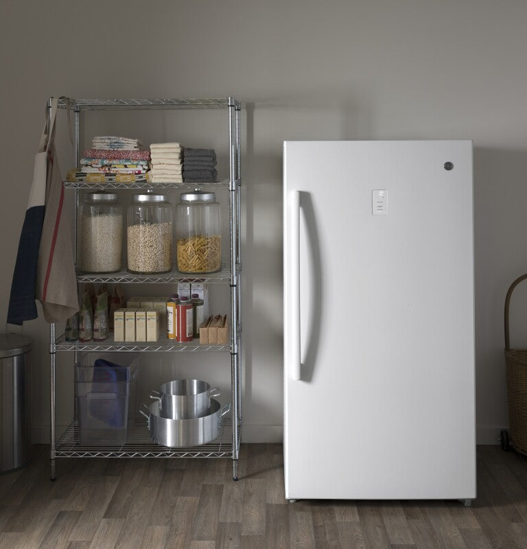 GE 17.3 Cu. Ft. Frost-Free Garage Ready Upright Freezer (FUF17SMRWW)