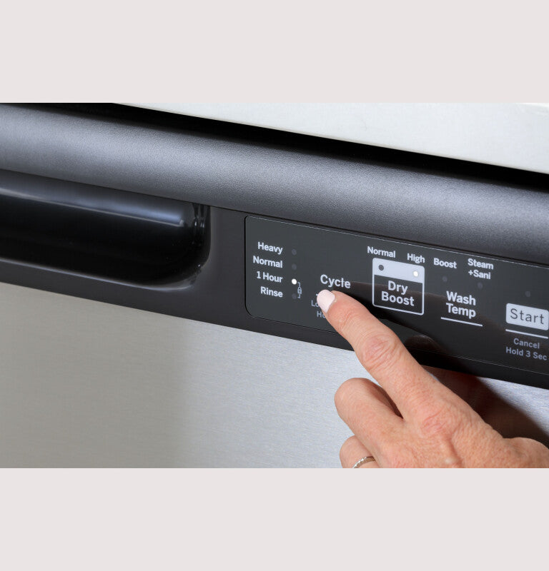GE Dishwasher with Front Controls (GDF535PGRWW)