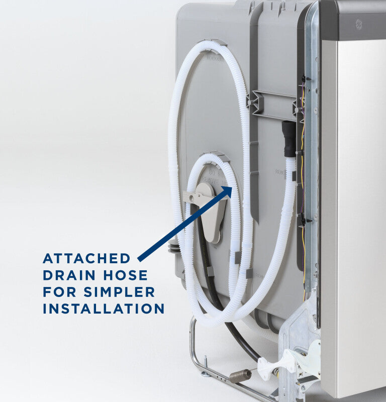 GE Dishwasher with Front Controls (GDF535PGRWW)