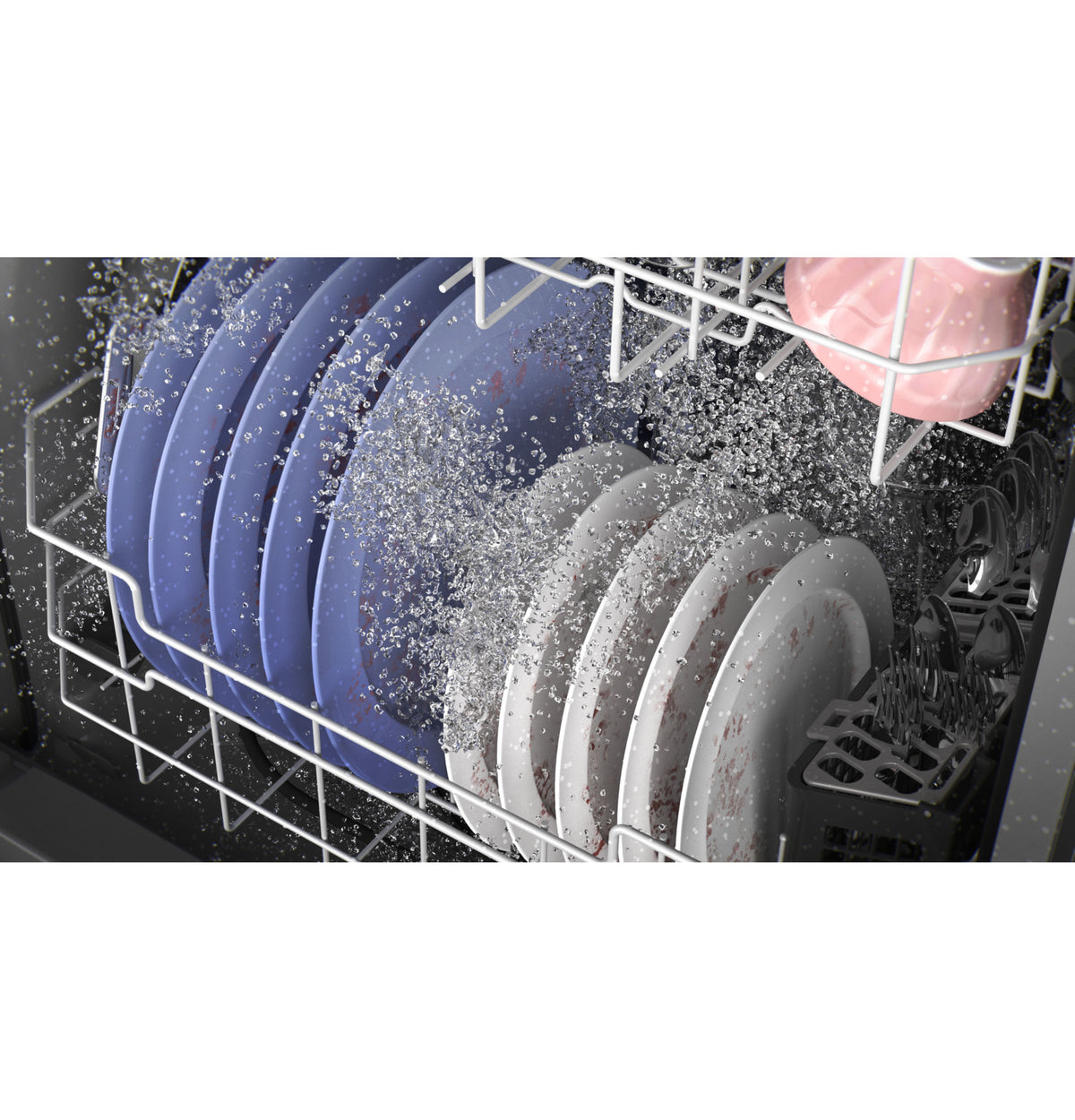 GE Top Control with Plastic Interior Dishwasher with Sanitize Cycle & Dry Boost (GDT630PYRFS)