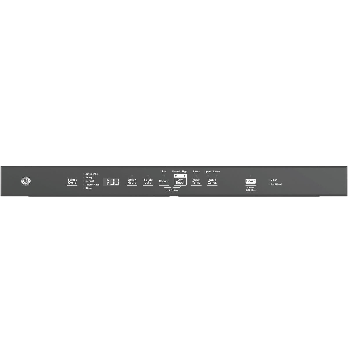 GE Fingerprint Resistant Top Control with Stainless Steel Interior Dishwasher with Sanitize Cycle (GDT650SYVFS)