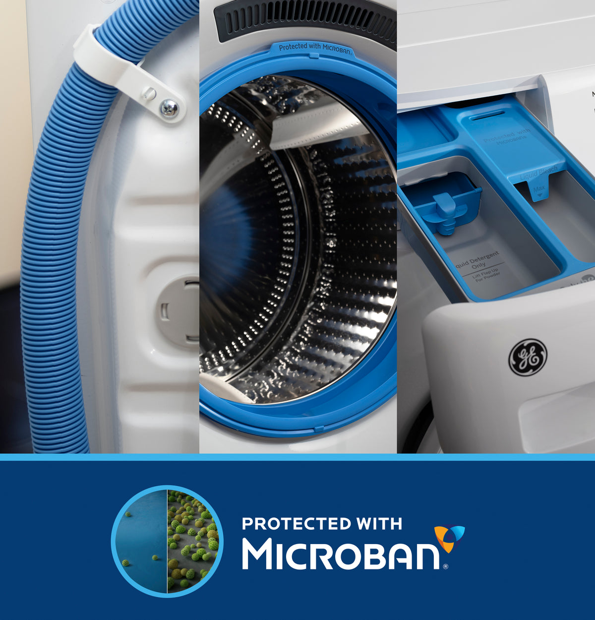 GE 5.0 cu. ft. Capacity Smart Front Load Steam Washer with SmartDispense UltraFresh Vent System with OdorBlock and Steam (GFW655SSVWW)