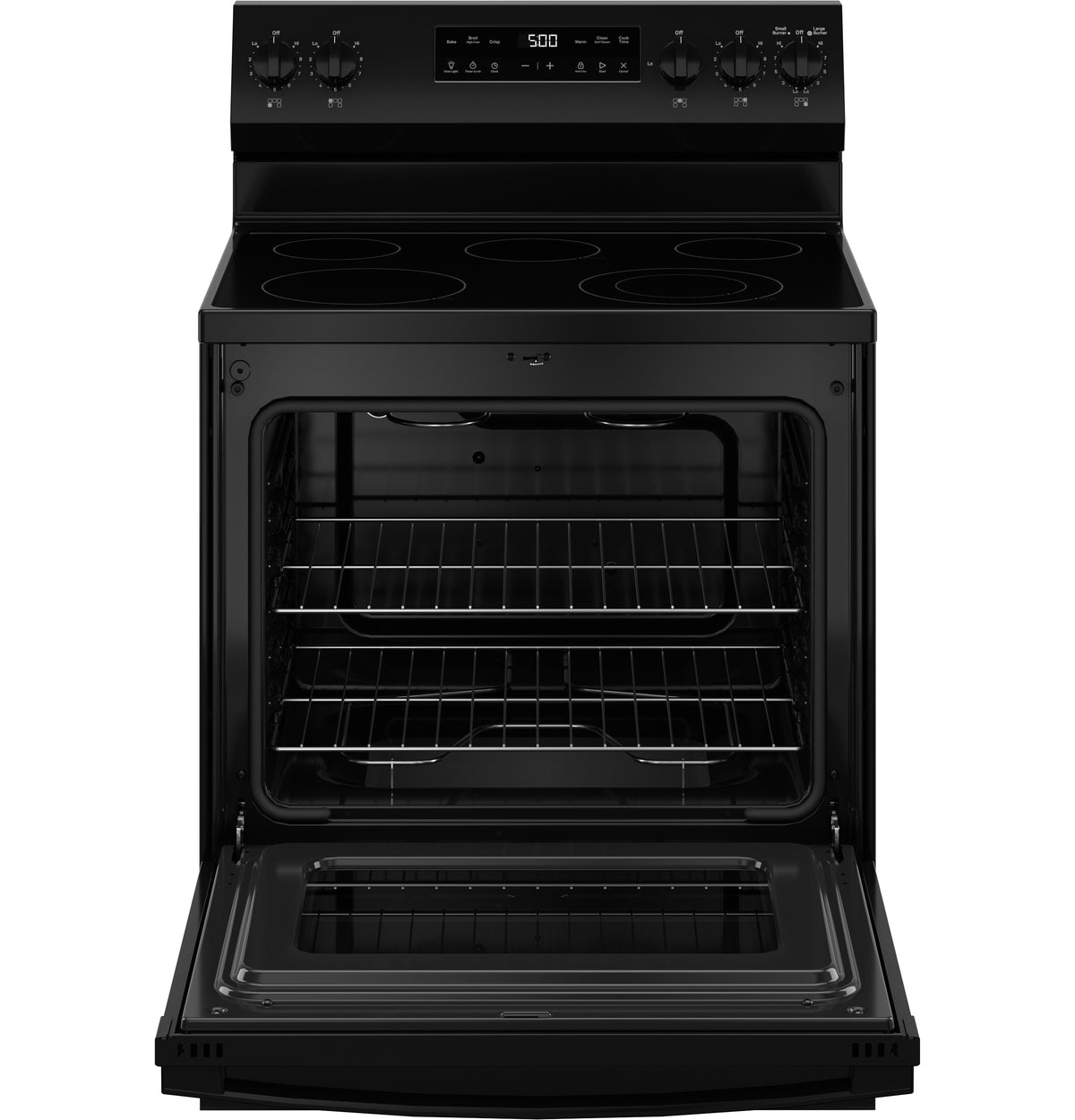 GE 30" Free-Standing Electric Range with Crisp Mode (GRF500PVBB)