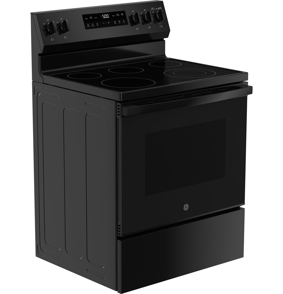 GE 30" Free-Standing Electric Range with Crisp Mode (GRF500PVBB)