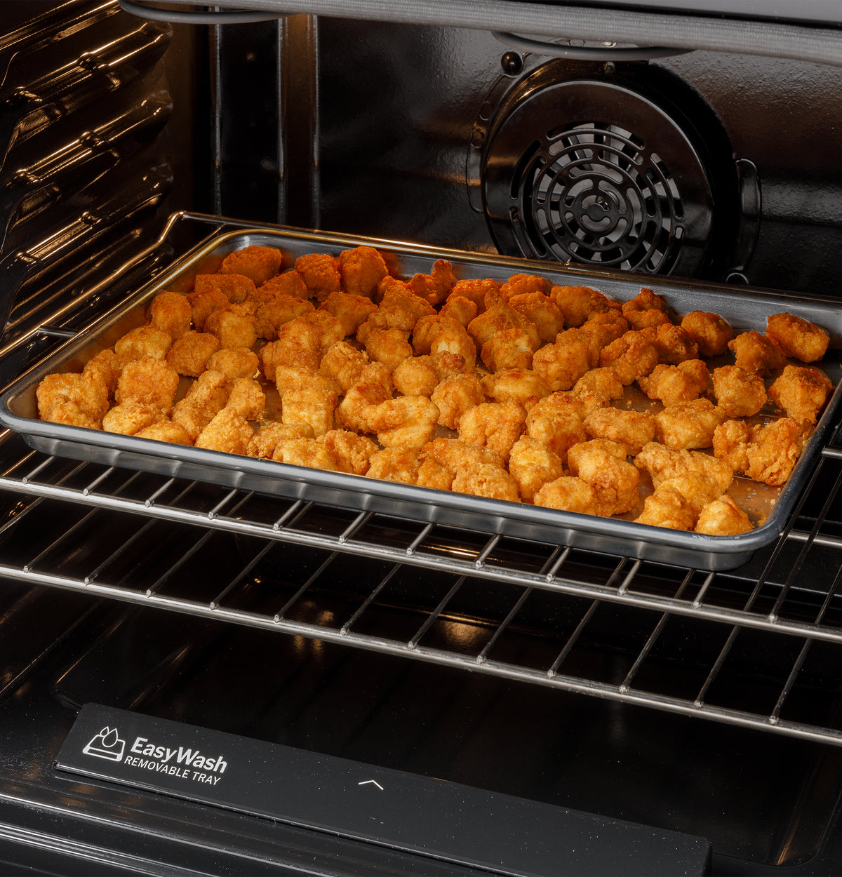 GE 30" Free-Standing Electric Convection Range with No Preheat Air Fry and EasyWash Oven Tray (GRF600AVBB)