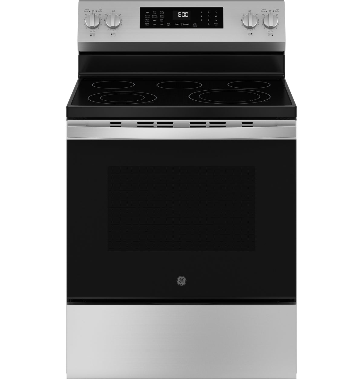 GE 30" Free-Standing Electric Convection Range with No Preheat Air Fry and EasyWash Oven Tray (GRF600AVSS)