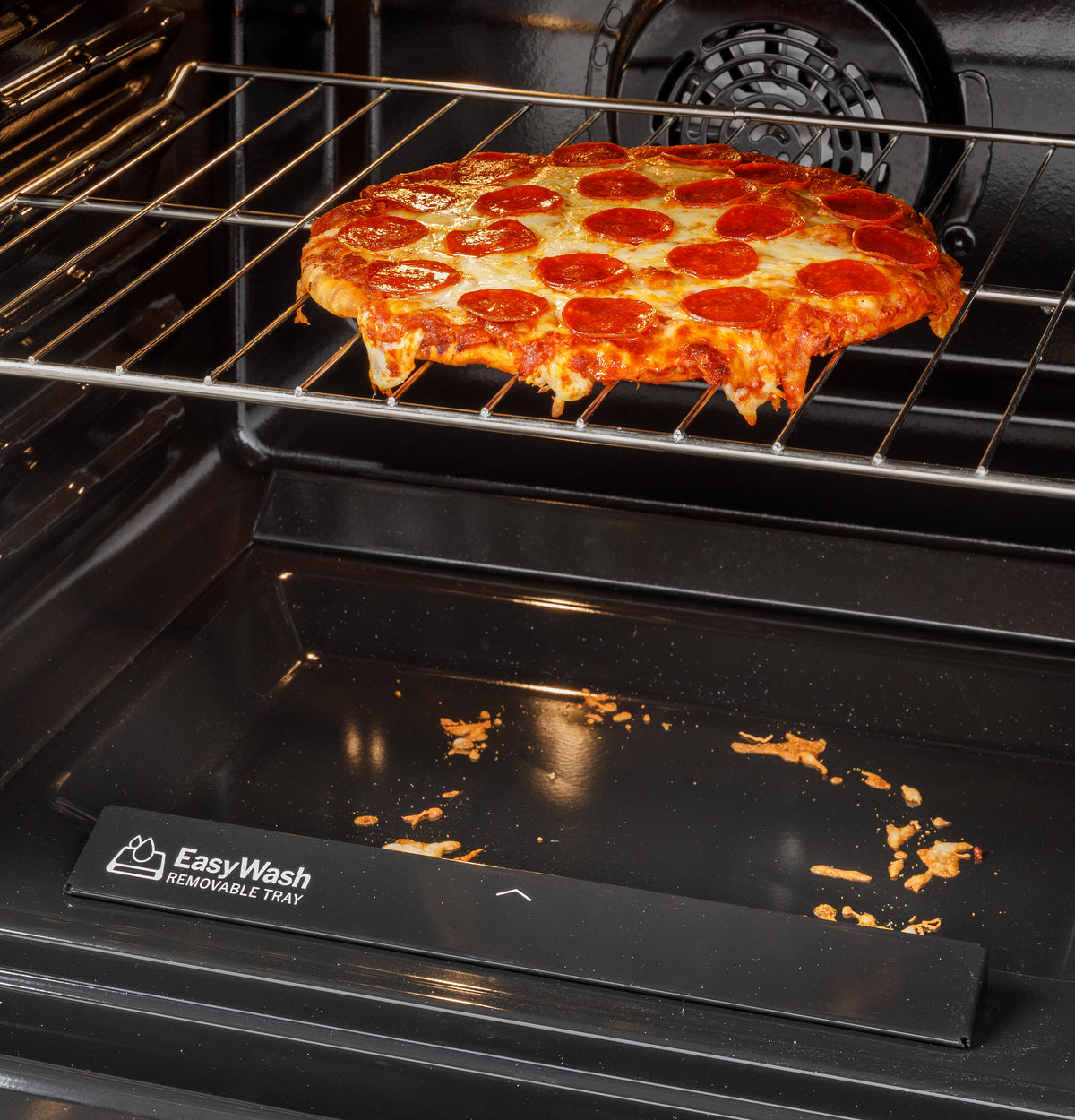 GE 30" Free-Standing Electric Convection Range with No Preheat Air Fry and EasyWash Oven Tray (GRF600AVWW)