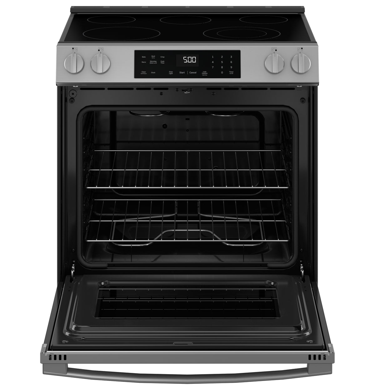 GE 30" Slide-In Electric Range with Crisp Mode (GRS500PVSS)