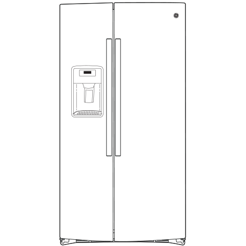 GE 23.0 Cu. Ft. Side-By-Side Refrigerator (GSS23GYPFS)