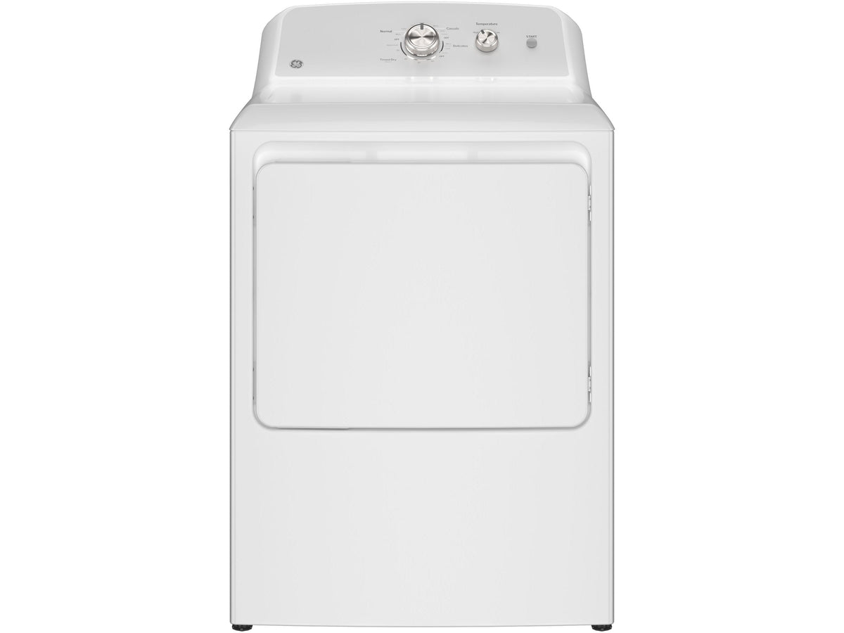 GE 7.2 cu. ft. Capacity Electric Dryer with Up To 120 ft. Venting and Reversible Door (GTD38EASWWS)