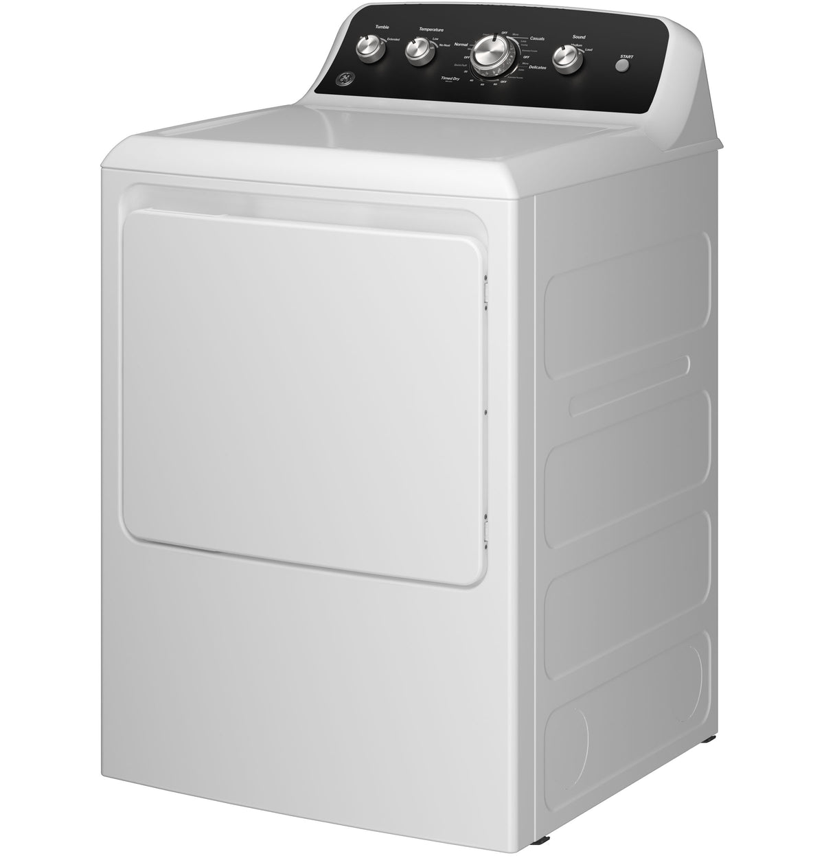 GE 7.2 cu. ft. Capacity Electric Dryer with Up To 120 ft. Venting and Extended Tumble (GTD48EASWWB)