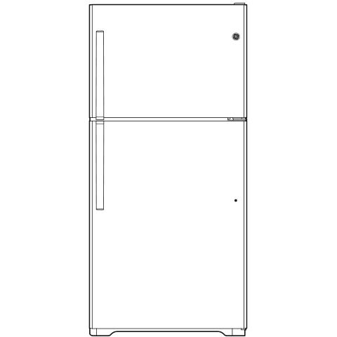 GE 17.5 Cu. Ft. Top-Freezer Refrigerator (GTS18HYNRFS)