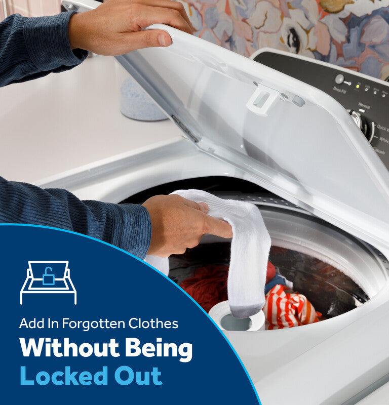 GE 4.3 cu. ft. Capacity Washer with Stainless Steel Basket,5-yr Limited Warranty (GTW525ACWWB)