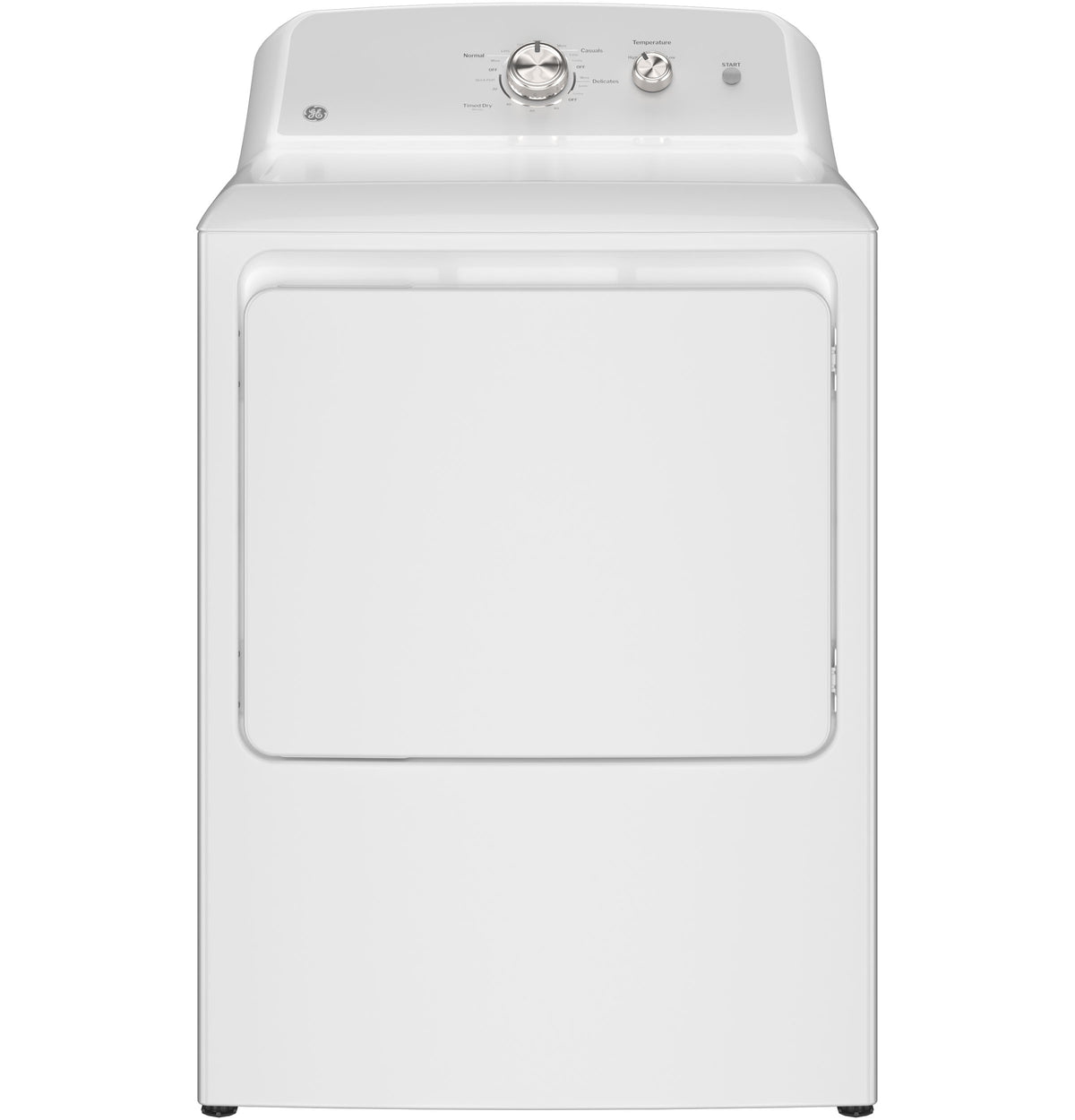 GE 6.2 cu. ft. Capacity Electric Dryer with Up To 120 ft. Venting and Shallow Depth (GTX38EASWWS)