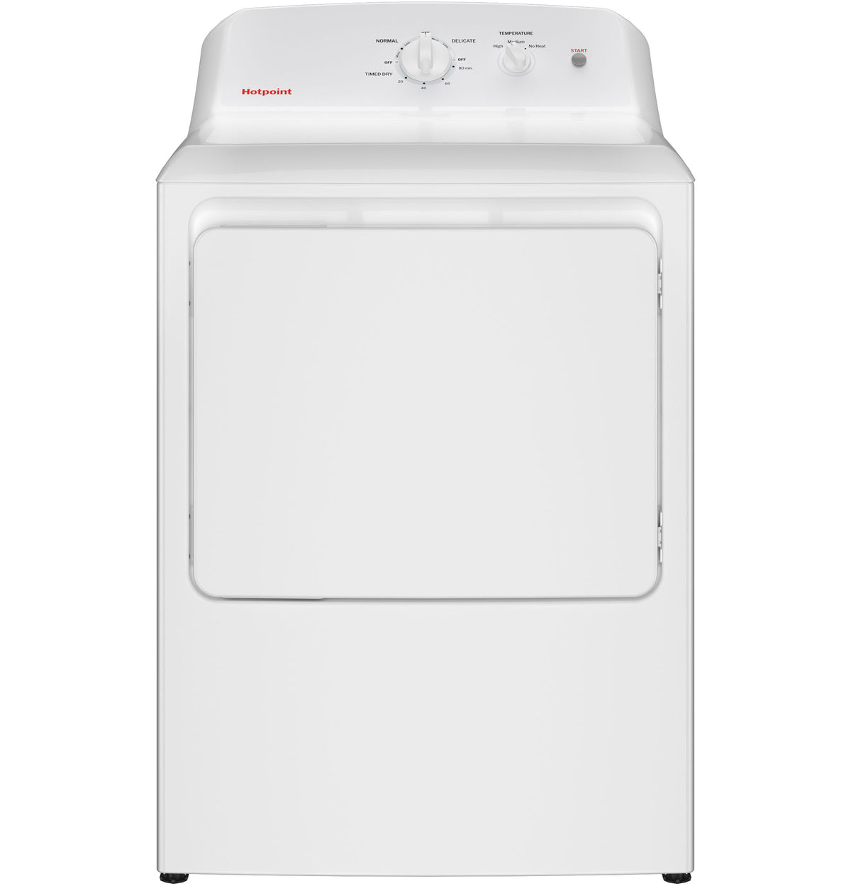 Hotpoint 6.2 Cu. Ft. Capacity Electric Dryer With Up To 120 Ft. Venting And Shallow Depth (HTX26EASWWW)