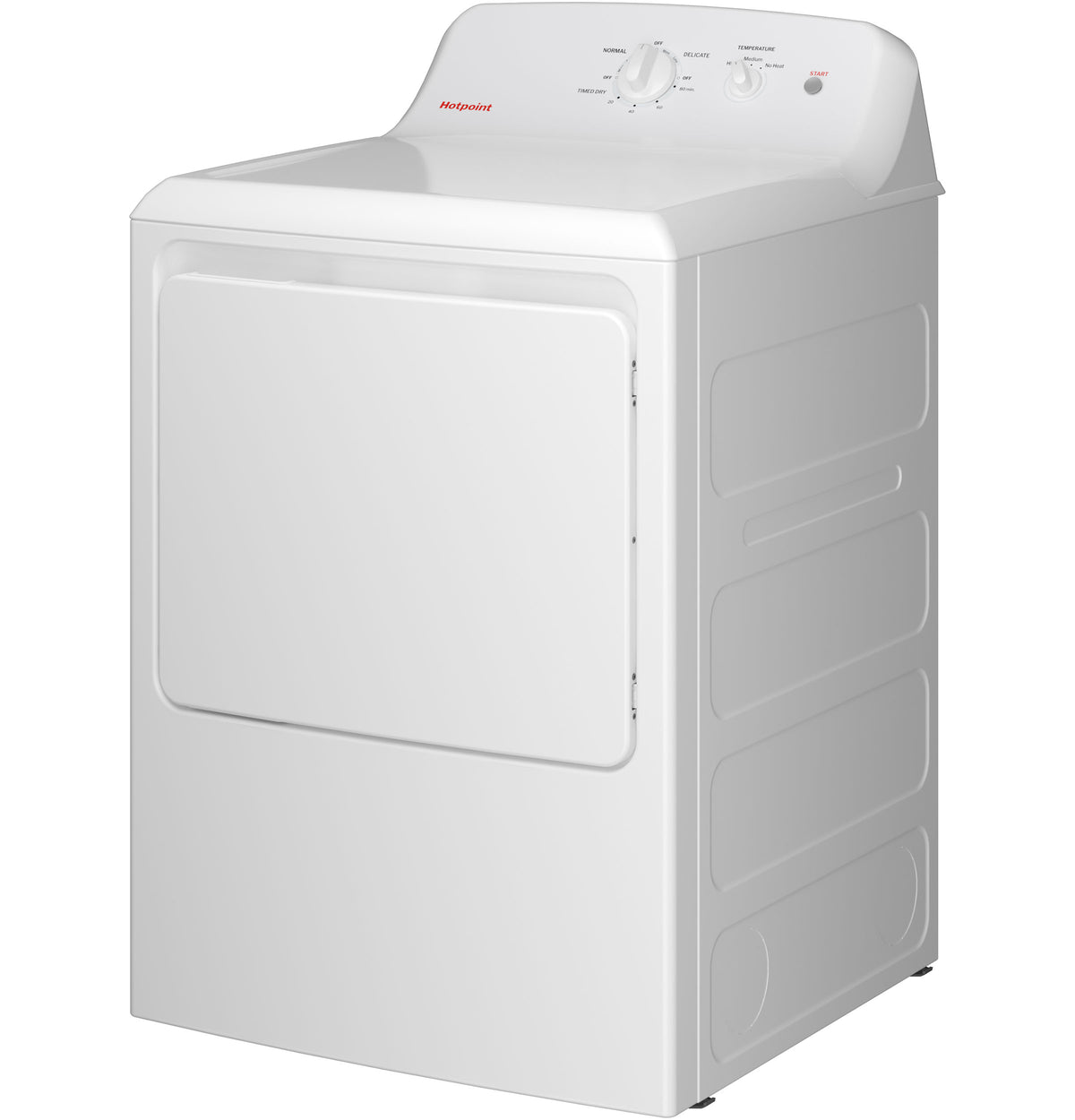 Hotpoint 6.2 Cu. Ft. Capacity Electric Dryer With Up To 120 Ft. Venting And Shallow Depth (HTX26EASWWW)