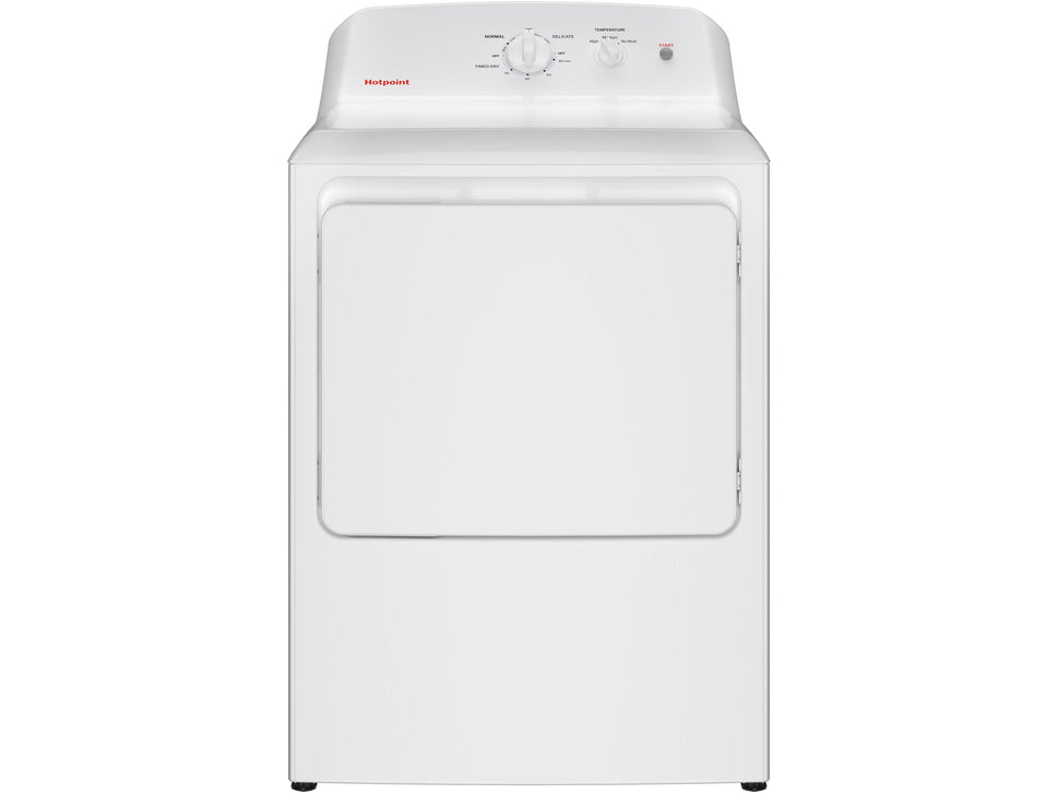 Hotpoint 6.2 Cu. Ft. Capacity Electric Dryer With Up To 120 Ft. Venting And Shallow Depth (HTX26EASWWW)