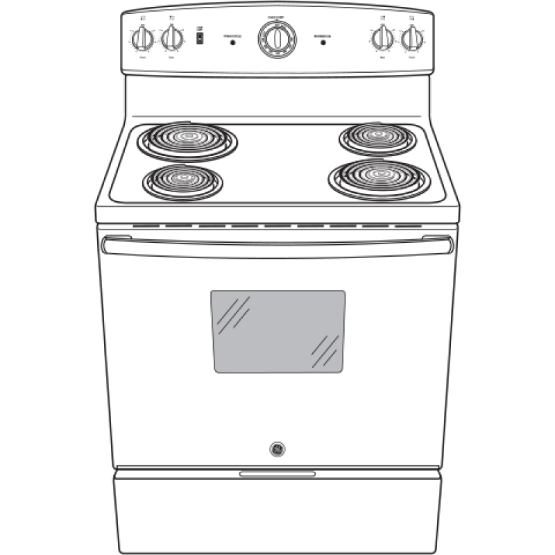 GE 30" Free-Standing Electric Range (JBS160DMBB)