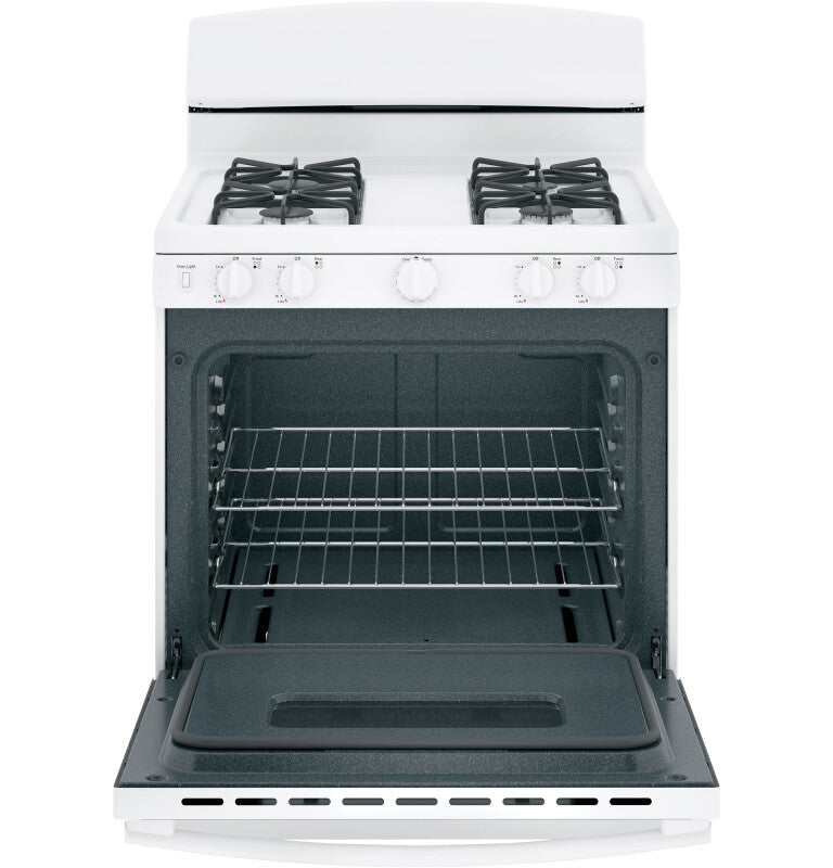 GE 30" Free-Standing Front Control Gas Range (JGBS10DEMWW)
